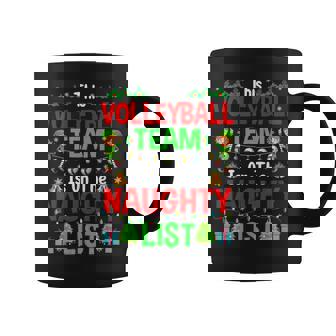 This Volleyball Team On Naughty List Cute Christmas Elf Graphic Print Coffee Mug - Monsterry