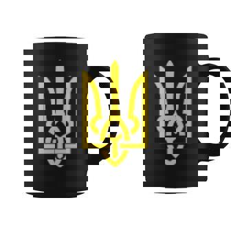 Volodymyr Zelensky Escudo De Ucrania Tryzub Trident Taza de café - Regaloses