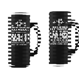 Walker Name s Store Walker Personal First Name I'm That Legendary Walker -Adults & Kids Small Short Sleeve Modern Classic Spread Collar Polyester 100 Graphic Print Coffee Mug - Monsterry