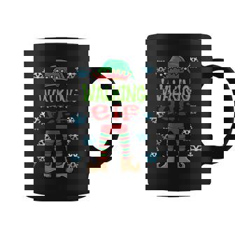 Walkers Lazy Christmas Costume Walking Elf Graphic Print Coffee Mug - Monsterry