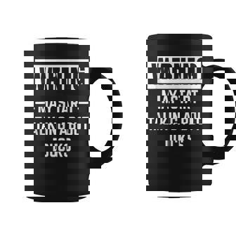 Warning May Start Talking About Ducks Feeding Ducks Tank Top Graphic Print Coffee Mug - Monsterry
