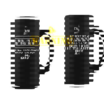 Warning I Like To Talk About BASS Graphic Print Coffee Mug - Monsterry