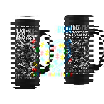 I Wear Blue For My Nephew Autism Awareness Support And Love Coffee Mug - Thegiftio