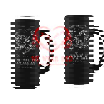 We Wear Red Butterfly Heart Heart Disease Awareness Graphic Print Coffee Mug - Monsterry