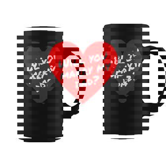 Wedding Proposal Will You Marry Me Classic Fit Cotton Polyester Blend Graphic Print Coffee Mug - Monsterry