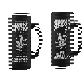 Weed Happiness Really Does Grow On Trees Cannabis Graphic Print Coffee Mug - Monsterry