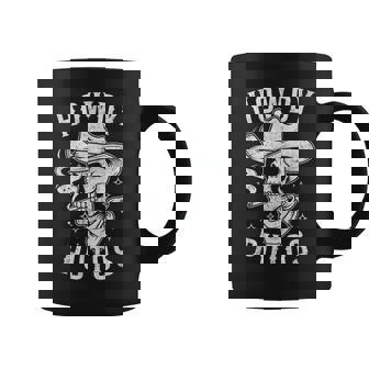 Western Cowboy Skull Hola Howdy Putos Spanish Slang Coffee Mug | Mazezy