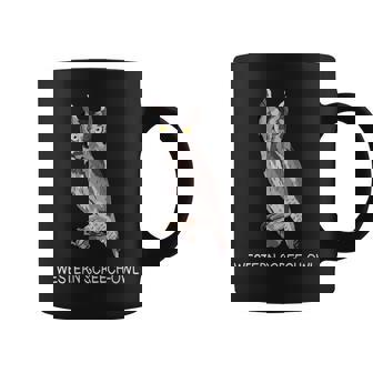 Western Screech-Owl Bird Lover Graphic Print Coffee Mug - Monsterry
