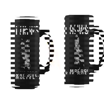 I Like Western Screech-Owls And Maybe 3 People Graphic Print Coffee Mug - Monsterry