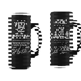 When God Made Me He Said This'll Be Fun Religious Christian Coffee Mug - Thegiftio UK