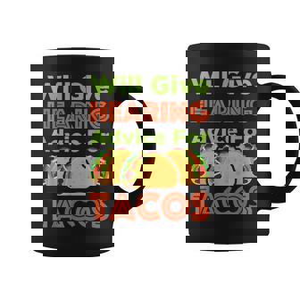 Will Give Hearing Advice For Tacos Audiologist Audiology Graphic Print Coffee Mug - Monsterry