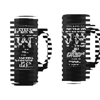 Wine And Crosswords Puzzles Women Crossword Puzzle Graphic Print Coffee Mug - Monsterry