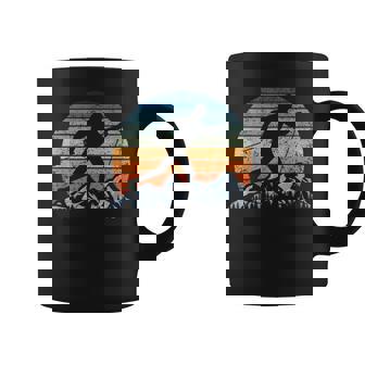 Winter Sports Vintage Sunset Cross-Country Skiing Graphic Print Coffee Mug - Monsterry