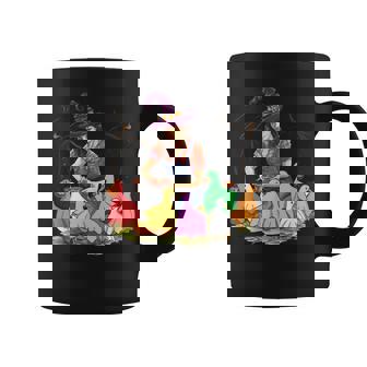 Witch Feeding Ducks Ghost Farm Farmer Halloween Costume Graphic Print Coffee Mug - Monsterry