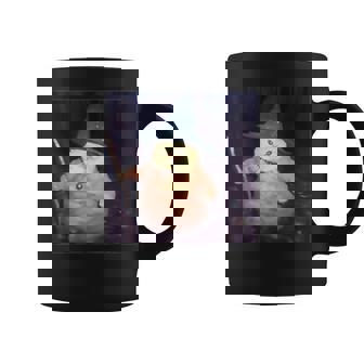 Wizard Cat Weird Halloween Cat Meme Graphic Print Coffee Mug - Monsterry