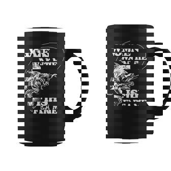 Women Want Me Fish Fear Me Fathers Day For Men Graphic Print Coffee Mug - Monsterry