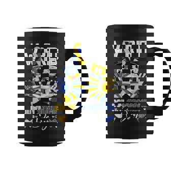 World Down Syndrome Day Yellow & Blue Ribbon Rock Your Socks Coffee Mug - Thegiftio UK