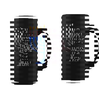 In A World Full Of Darkness Be A Light Hanukkah Menorah Coffee Mug | Mazezy