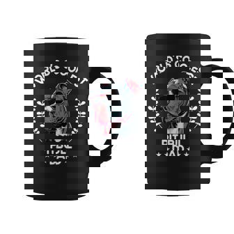 World's Coolest Dog Dad Papa Hombre Pitbull Taza de café - Regaloses