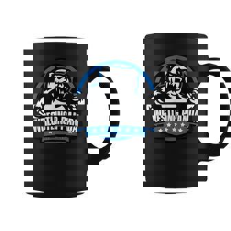 Wrestle Like a Panda Bear Wrestling Combat Tee For Wrestler Graphic Print Coffee Mug - Monsterry