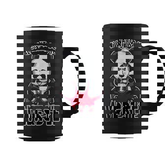 Wrestling Panda All I Want To Do Is Cute Bear Wrestler Graphic Print Coffee Mug - Monsterry