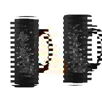Xmas Lighting Reindeer Hat Newfoundland Dog Christmas Graphic Print Coffee Mug - Monsterry