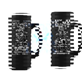 They Not Like Us Touchdown American Football Game Day Lion Coffee Mug - Thegiftio UK