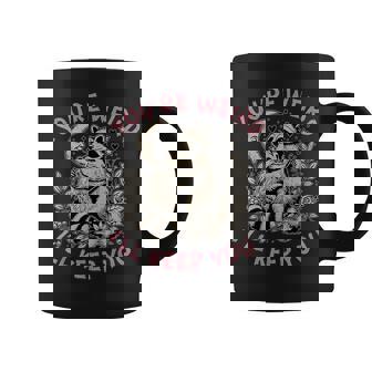 You're Weird I'll Keep You Raccoon Possum Valentine Days Coffee Mug - Monsterry