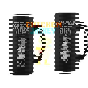 Zombie Chicken Zombie Jockey Pixel Gamer Graphic Coffee Mug | Mazezy