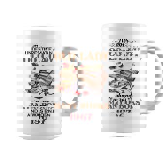 1967 An Old Lady Who Reads Many Books Coffee Mug | Mazezy