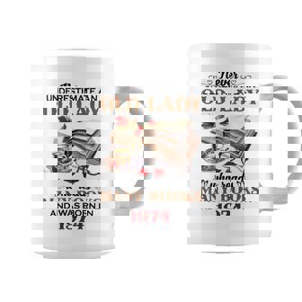 1974 An Old Lady Who Reads Many Books Coffee Mug | Mazezy