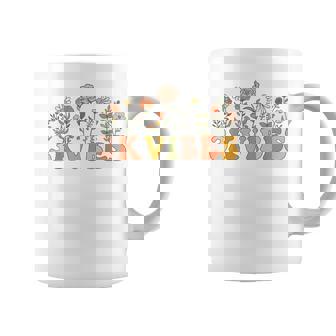 3K Vibes Wildflower Retro Teacher Daisy Kid Back To School Graphic Print Coffee Mug - Monsterry