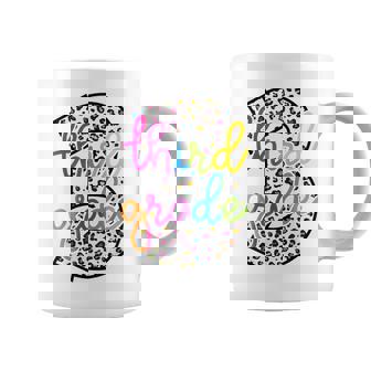 3rd Grade Teacher Women Colorful Leopard Back To School Graphic Print Coffee Mug - Monsterry