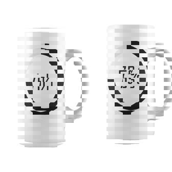 75 With Circle Seventy Five Percent Graphic Graphic Print Coffee Mug - Monsterry