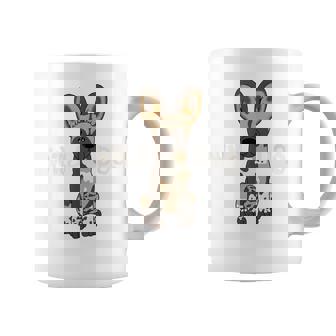 African Wild Dog T-Shirt Graphic Print Coffee Mug - Monsterry