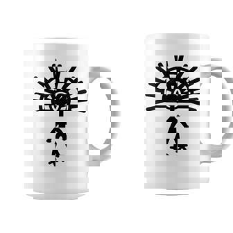Ancient Astronaut Alien Petroglyph Cave Rock Art Tee Graphic Print Coffee Mug - Monsterry