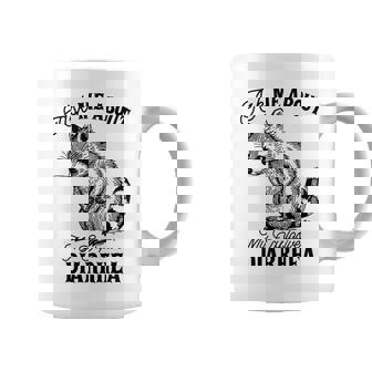 Ask Me About My Explosive Diarrhea Racoon Graphic Print Coffee Mug - Monsterry