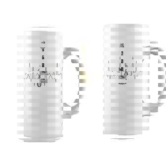 Bajista Instrumento Musical Latido Del Corazón Guitarra Bajo Manga Larga Taza de café - Regaloses