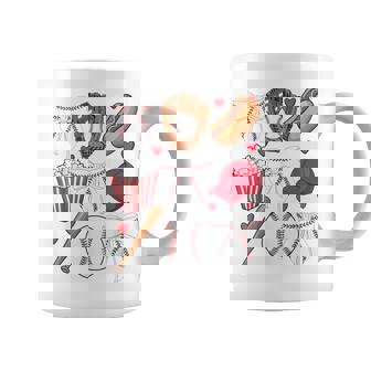 Baseball Coquette Bow Girls Baseball Cheer Mom Mama Coffee Mug - Monsterry