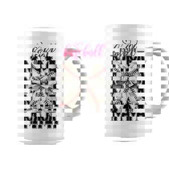 Baseball Mama Coquette Bow Game Day Baseball Mom Coffee Mug - Seseable