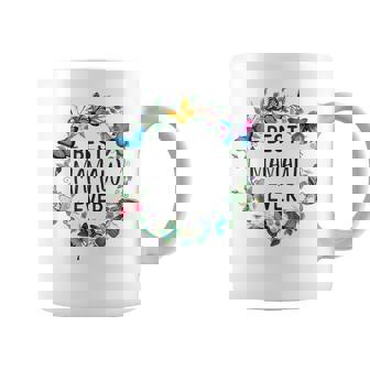 Best Mamaw Ever Butterfly Floral Personalized Name Coffee Mug - Seseable