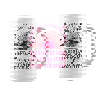 Blessed By God For 85 Years Pink Sunflower Birthday Coffee Mug - Monsterry