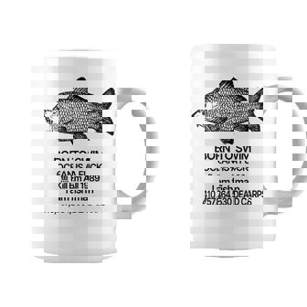 Born To Swim Ocean Is A Fuck Graphic Print Coffee Mug - Monsterry