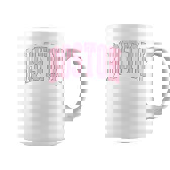 Boston Vintage Preppy Varsity Pink Sports Coffee Mug - Monsterry