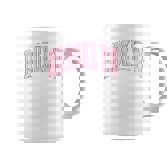 Brooklyn Vintage Preppy Varsity Pink Sports Coffee Mug | Seseable CA