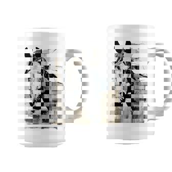 Caballo Animal Print Zoológico Dibujo Arte Abstracto Cab Taza de café - Regaloses