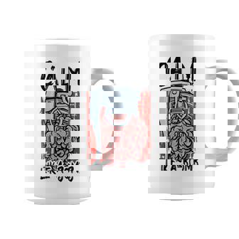 Calm Like A Bomb National Stress Awareness Month Grenade Graphic Print Coffee Mug - Monsterry