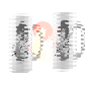 Chat Esthétique Japonais Avec Fleurs De Cerisier Sakura Tasse - Cadeauxyz