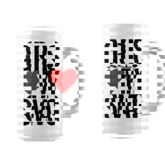 Chicas Love My Swag Heart Hip Hop Taza de café - Regaloses