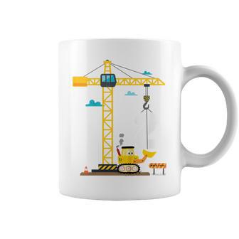 Children's 2Nd Birthday Boys With Crane And Digger Construction Site Tassen - Geschenkecke